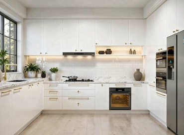 Remodeling Services LA modern white kitchen remodeling project in Beverly Hills and Los Angeles